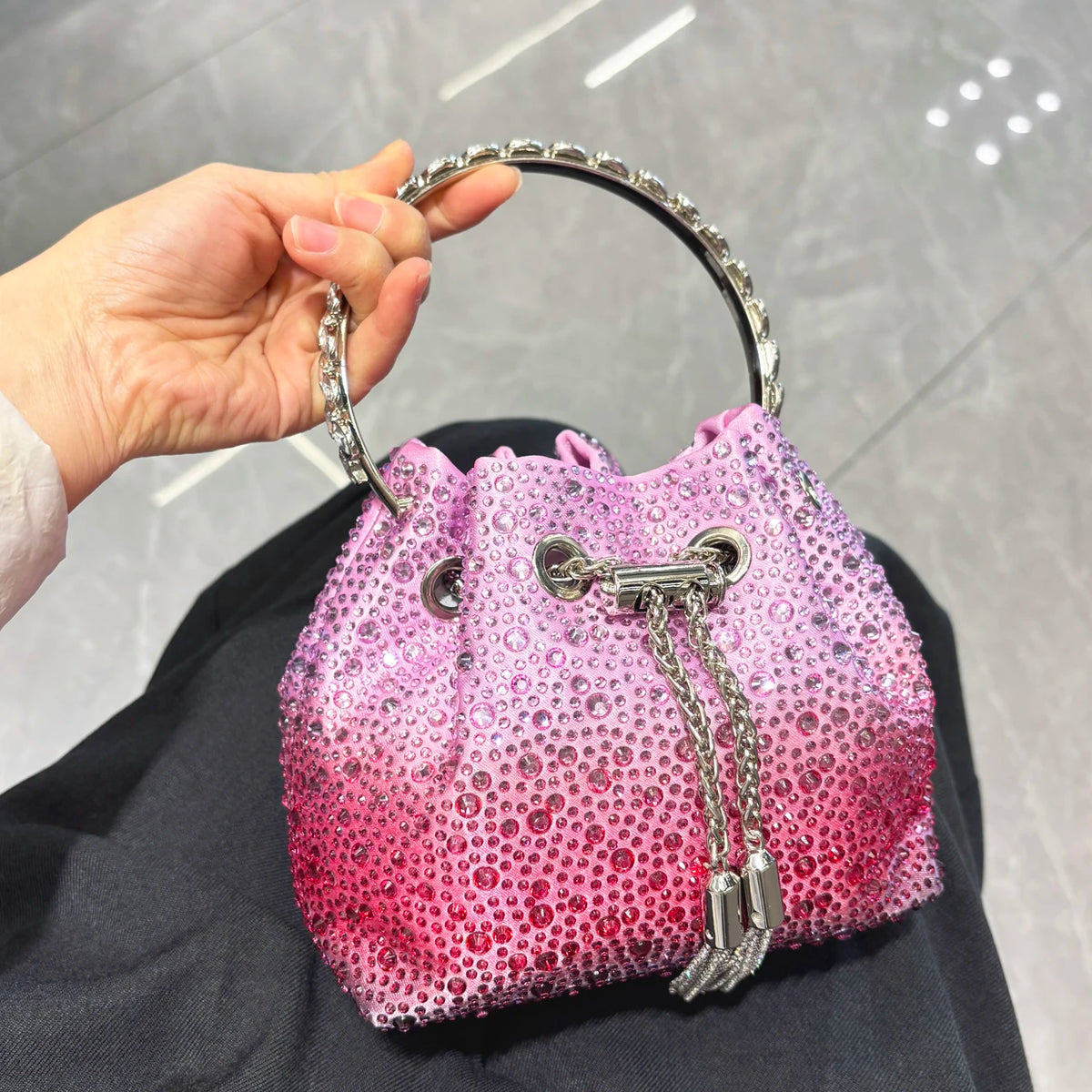 Crystal Bucket Evening Bag