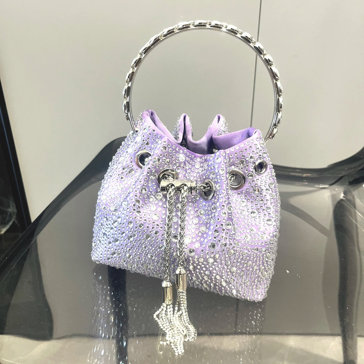 Crystal Bucket Evening Bag