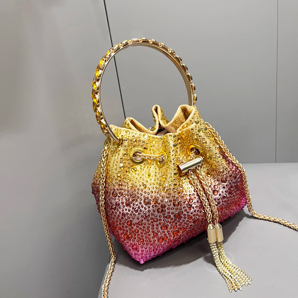 Crystal Bucket Evening Bag