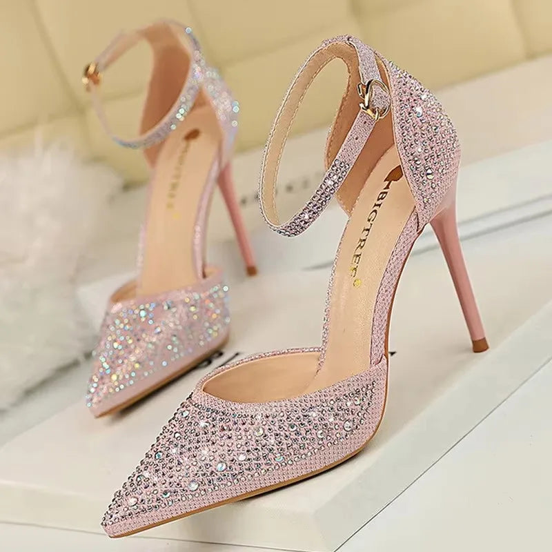 Rhinestone Stiletto Wedding Sandals