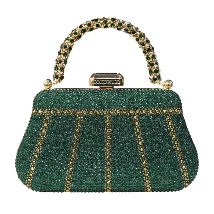 Rhinestone Handle Evening Clutch