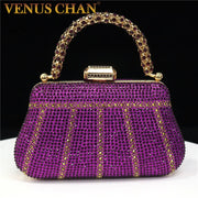 Rhinestone Handle Evening Clutch
