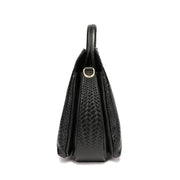 Woven Cowhide Commuter Handbag