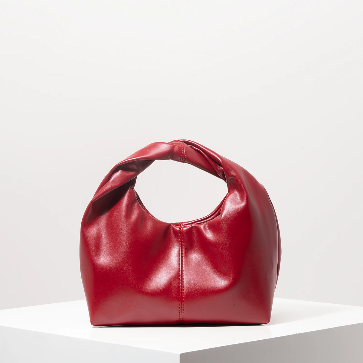 Ruched Twist Square Clutch