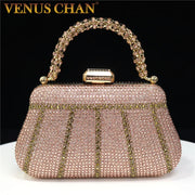 Rhinestone Handle Evening Clutch