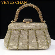 Rhinestone Handle Evening Clutch
