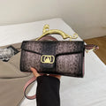 New Ladies Metal Buckle Simple Fashion Shoulder Bag Party Commuting Bag Women Luxury Brand Design PU Leather Bag