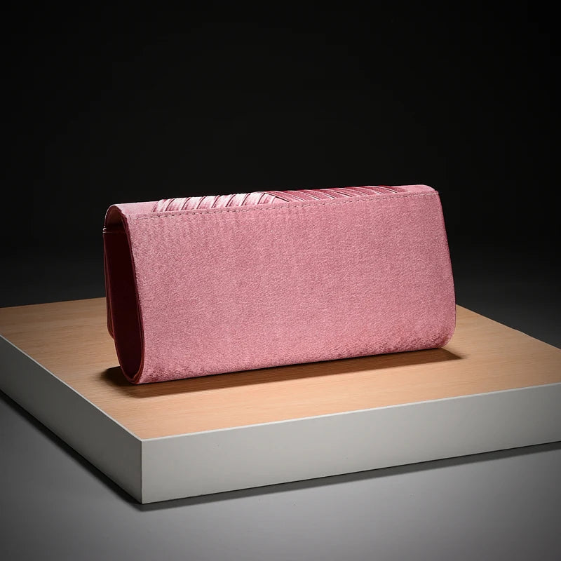 Striped Envelope Shoulder Clutch
