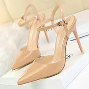 Patent Stiletto Evening Pumps