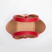 Printed Lock Bucket Handbag