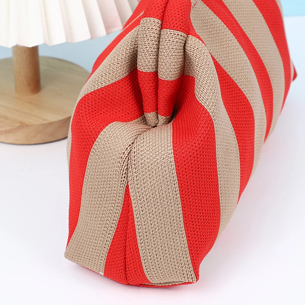 Crochet Ruched Shell Clutch