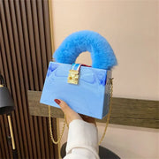 Faux Fur Box Clutch