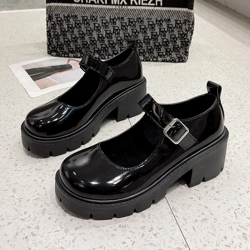 Vintage Platform Buckle Pumps