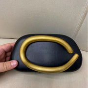 Metallic Closure Evening Clutch