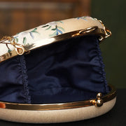 Embroidered Circular Mini Bag