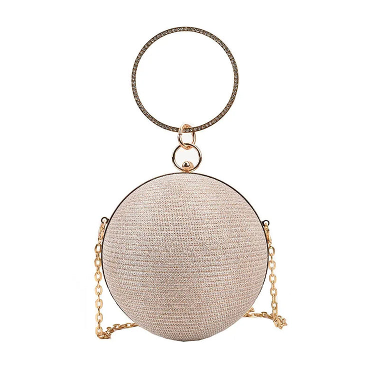 Metallic Round Ring Clutch