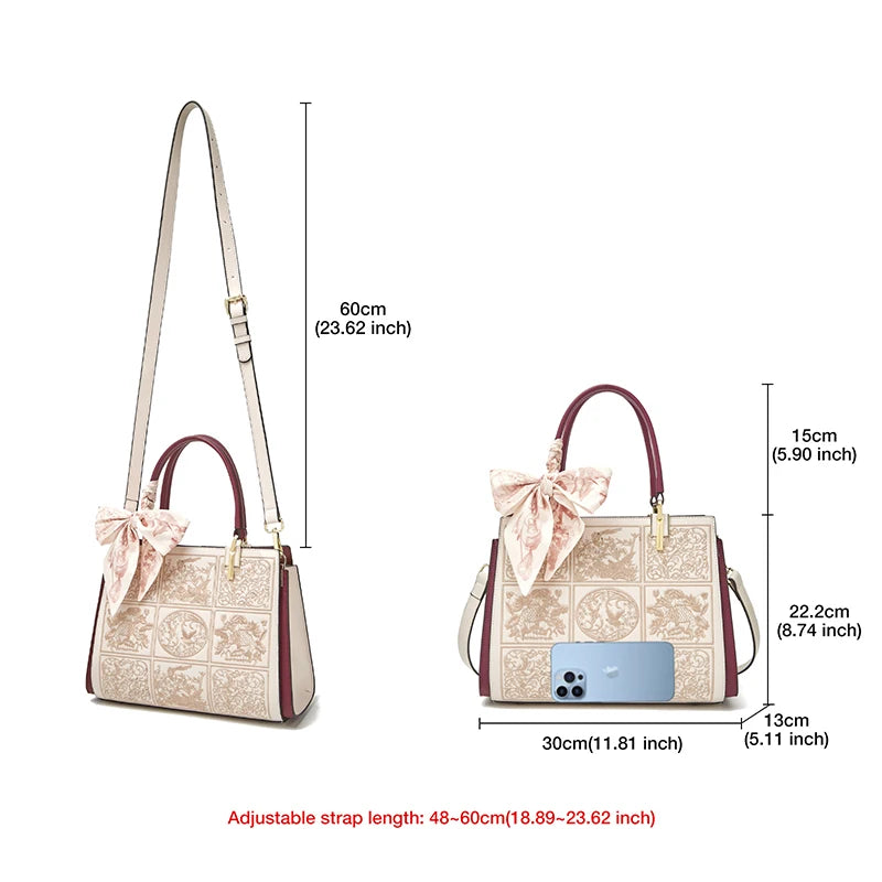 Scarf Accent Office Tote