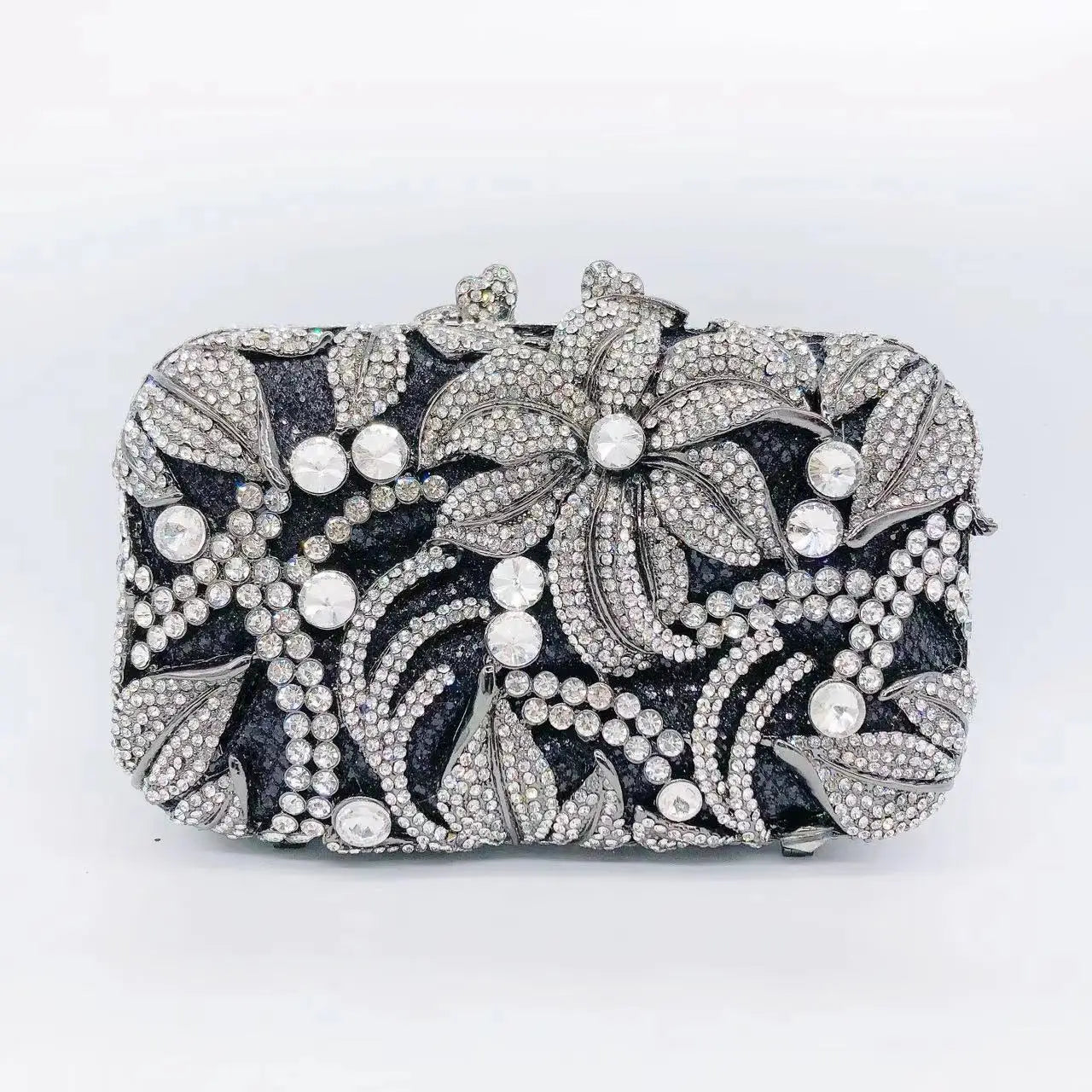 Hollow Rhinestone Tassel Clutch