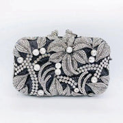 Hollow Rhinestone Tassel Clutch