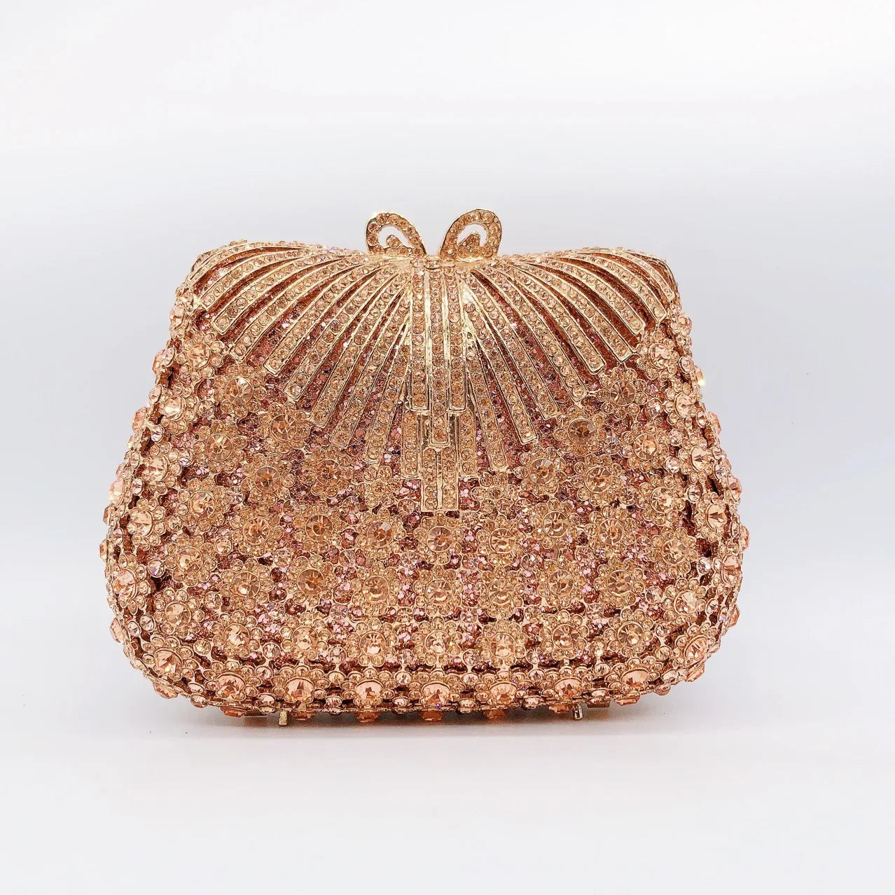 Hollow Rhinestone Tassel Clutch