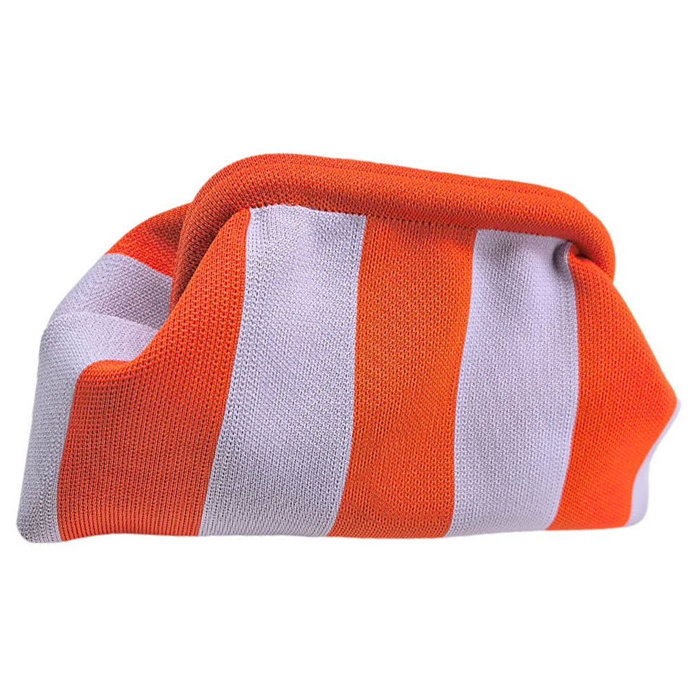 Crochet Ruched Shell Clutch