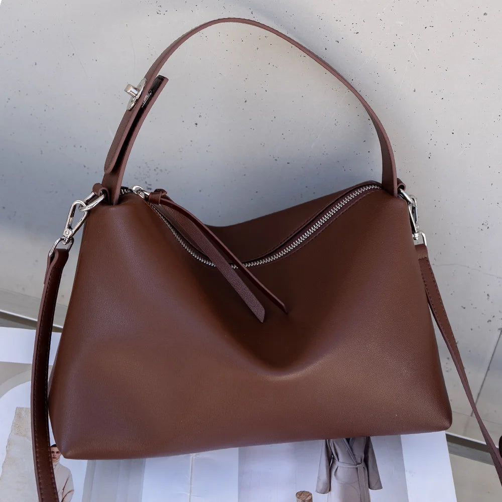 Suede Boston Shoulder Bag
