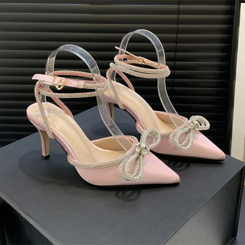 Crystal Butterfly Pointed Pumps