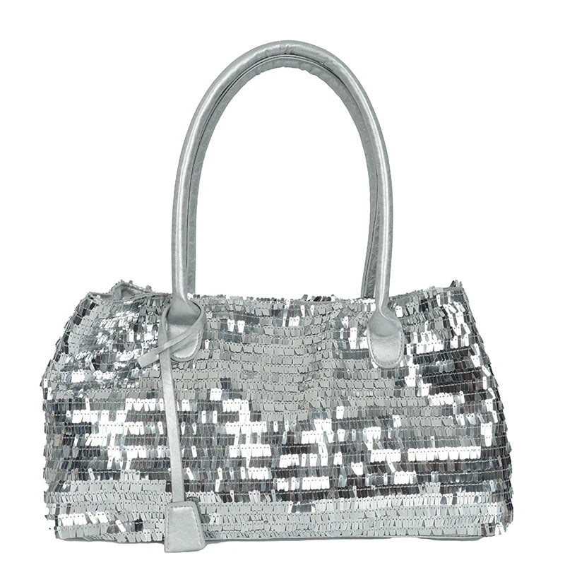 Sequined Underarm Evening Tote