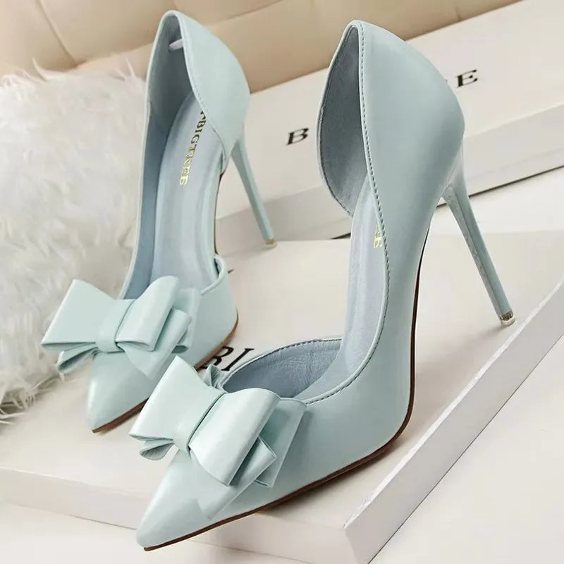 Bow Knot Stiletto Pumps