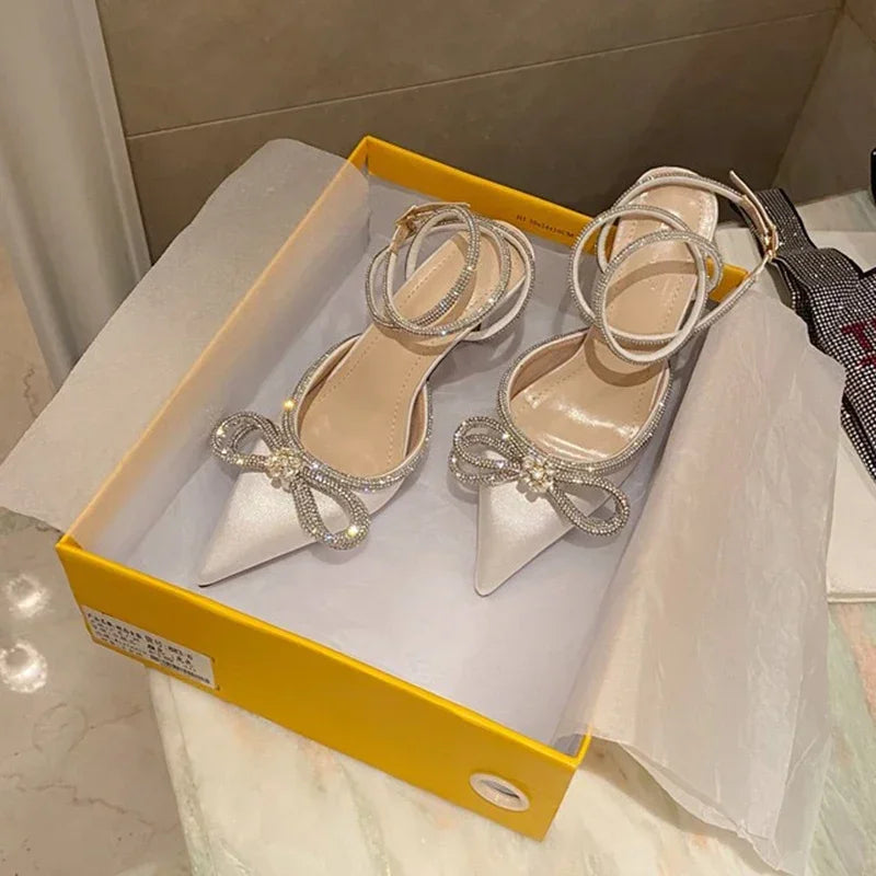 Crystal Butterfly Pointed Pumps