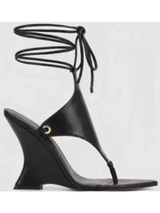 Lace Up Wedge Sandals