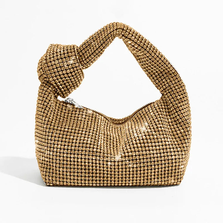 Crystal Knot Handle Clutch