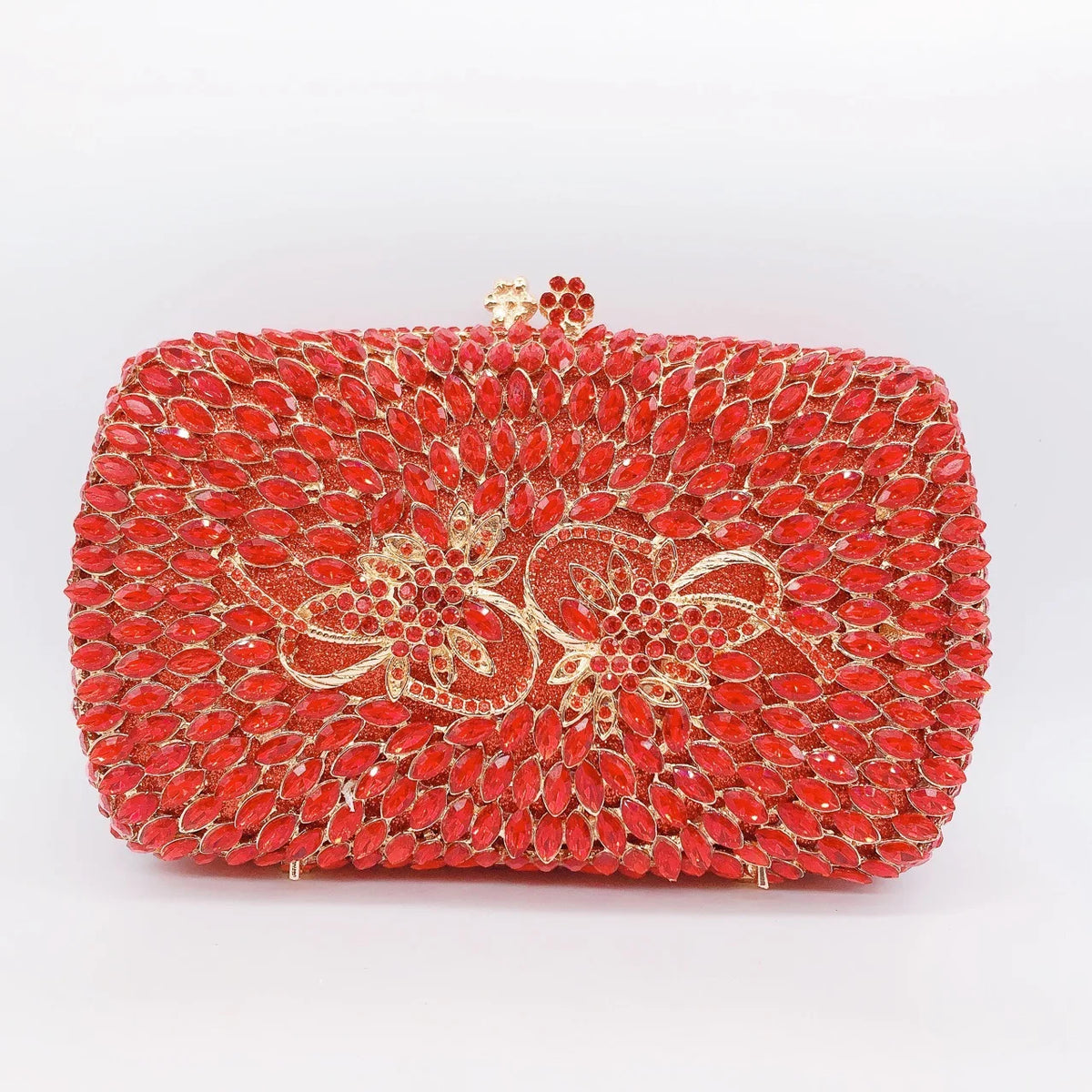 Hollow Rhinestone Tassel Clutch