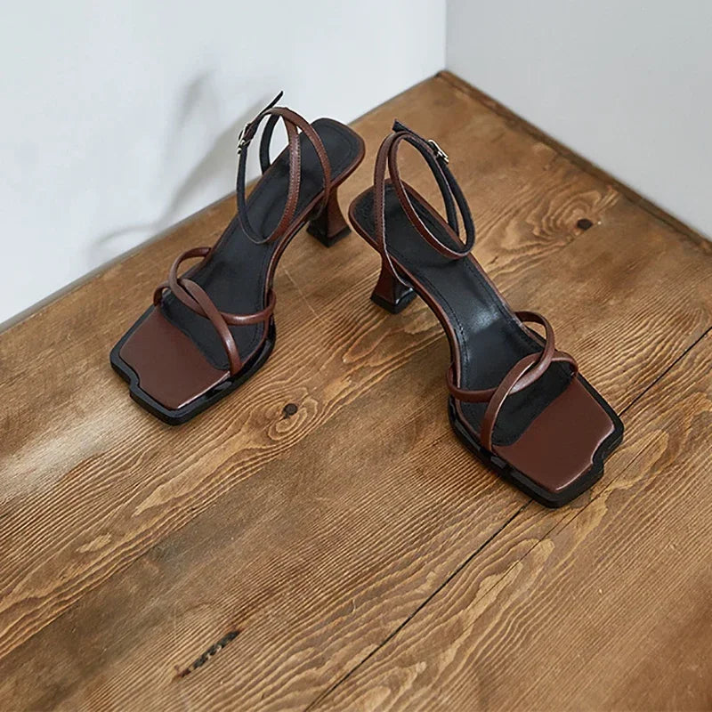 Square Toe Block Sandals