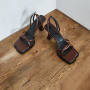 Square Toe Block Sandals
