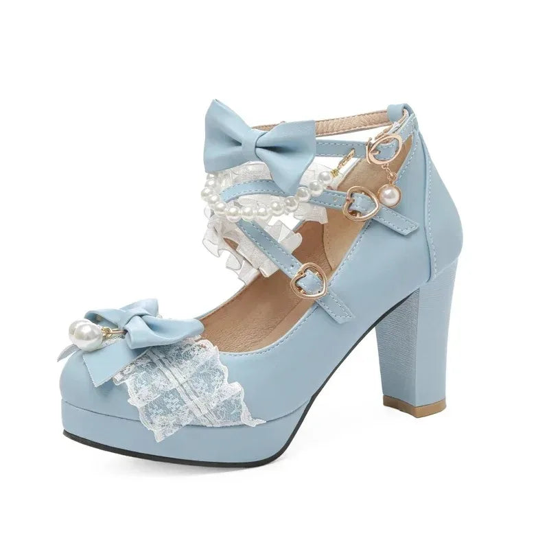 Strawberry Bow Mary Janes