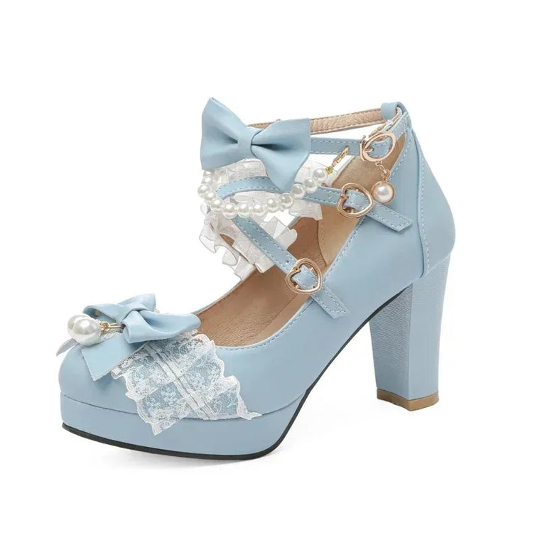 Strawberry Bow Mary Janes