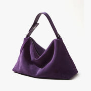 Suede Boston Shoulder Bag