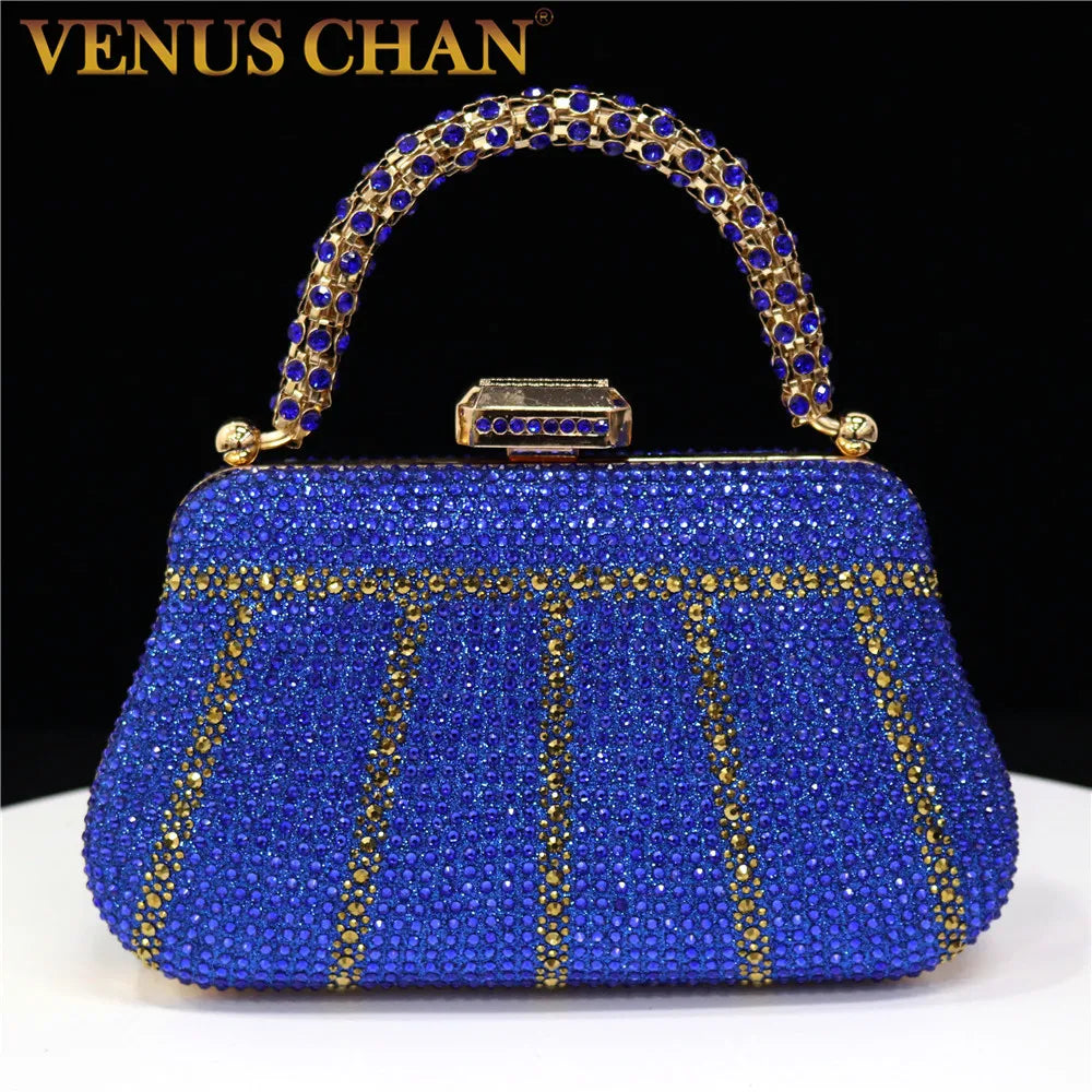 Rhinestone Handle Evening Clutch