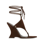 Lace Up Wedge Sandals
