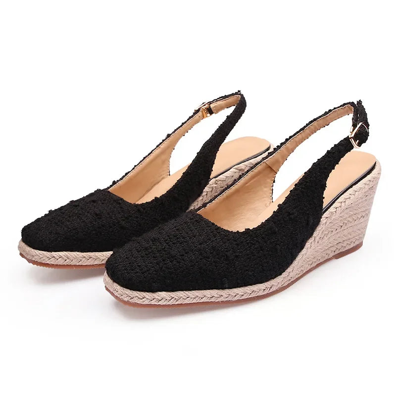 Woven Espadrille Ankle Sandals
