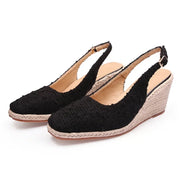 Woven Espadrille Ankle Sandals