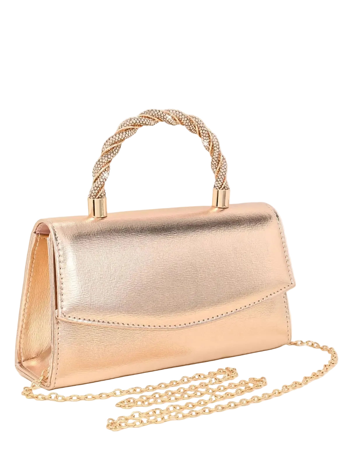 Rose Gold Crystal Clutch