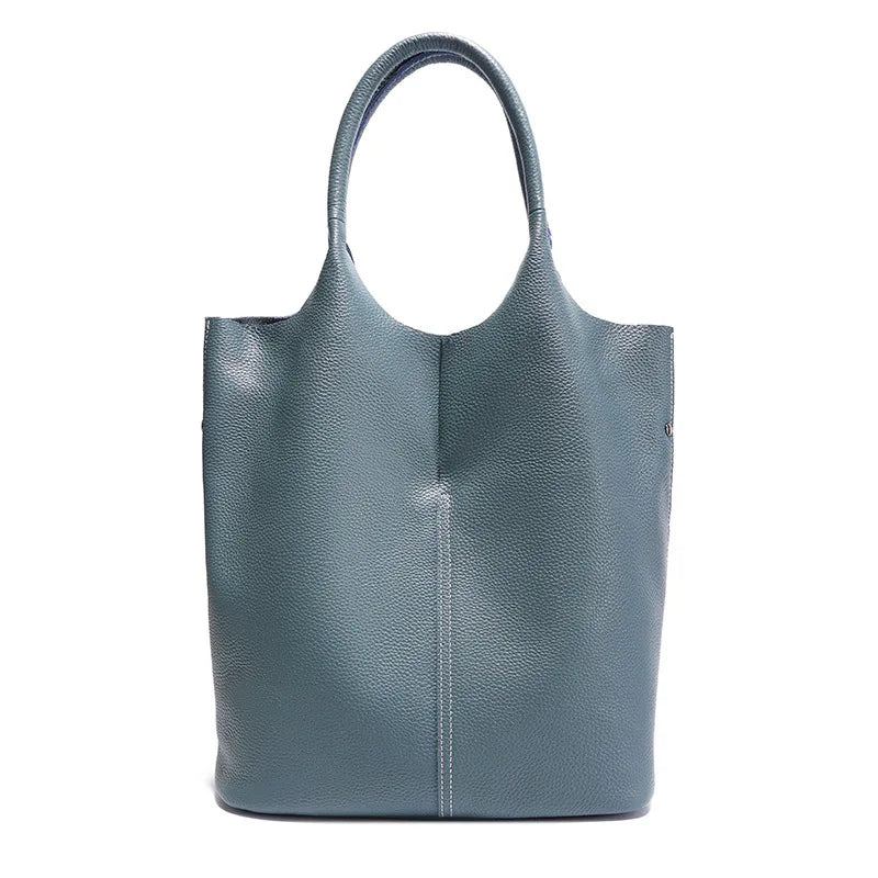 Soft Cowhide Bucket Tote