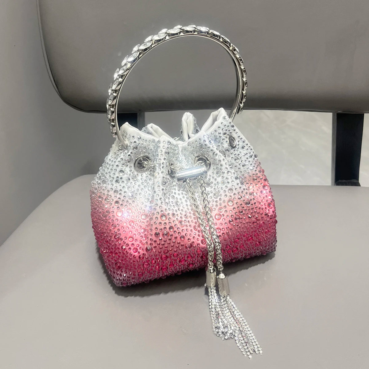 Crystal Bucket Evening Bag