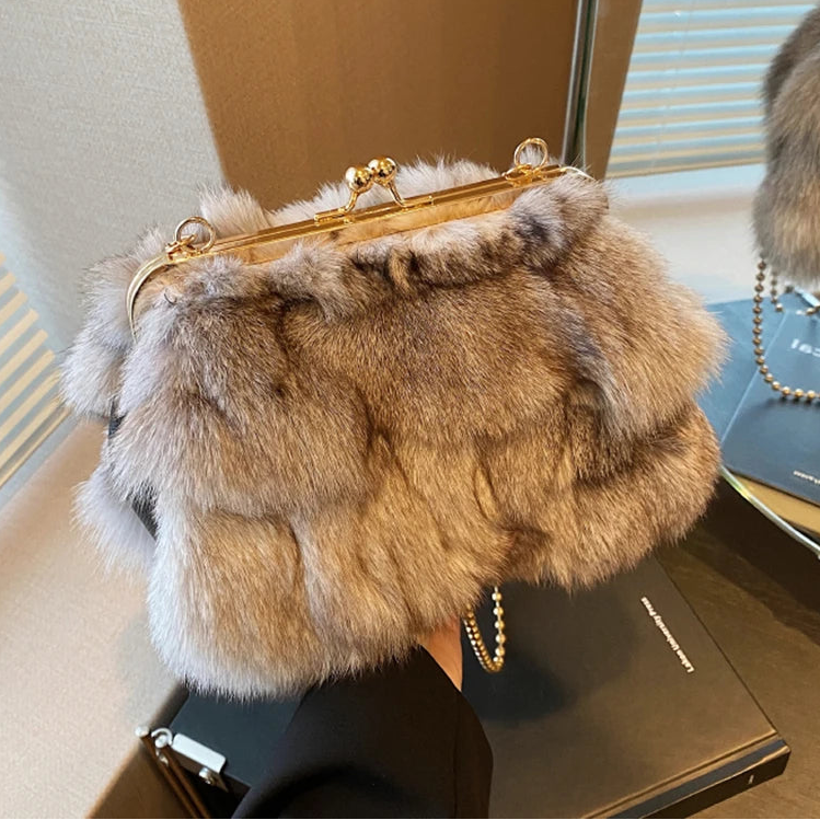 Plush Faux Suede Clutch