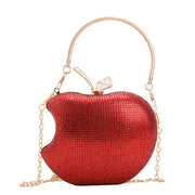 Apple Rhinestone Crystal Clutch