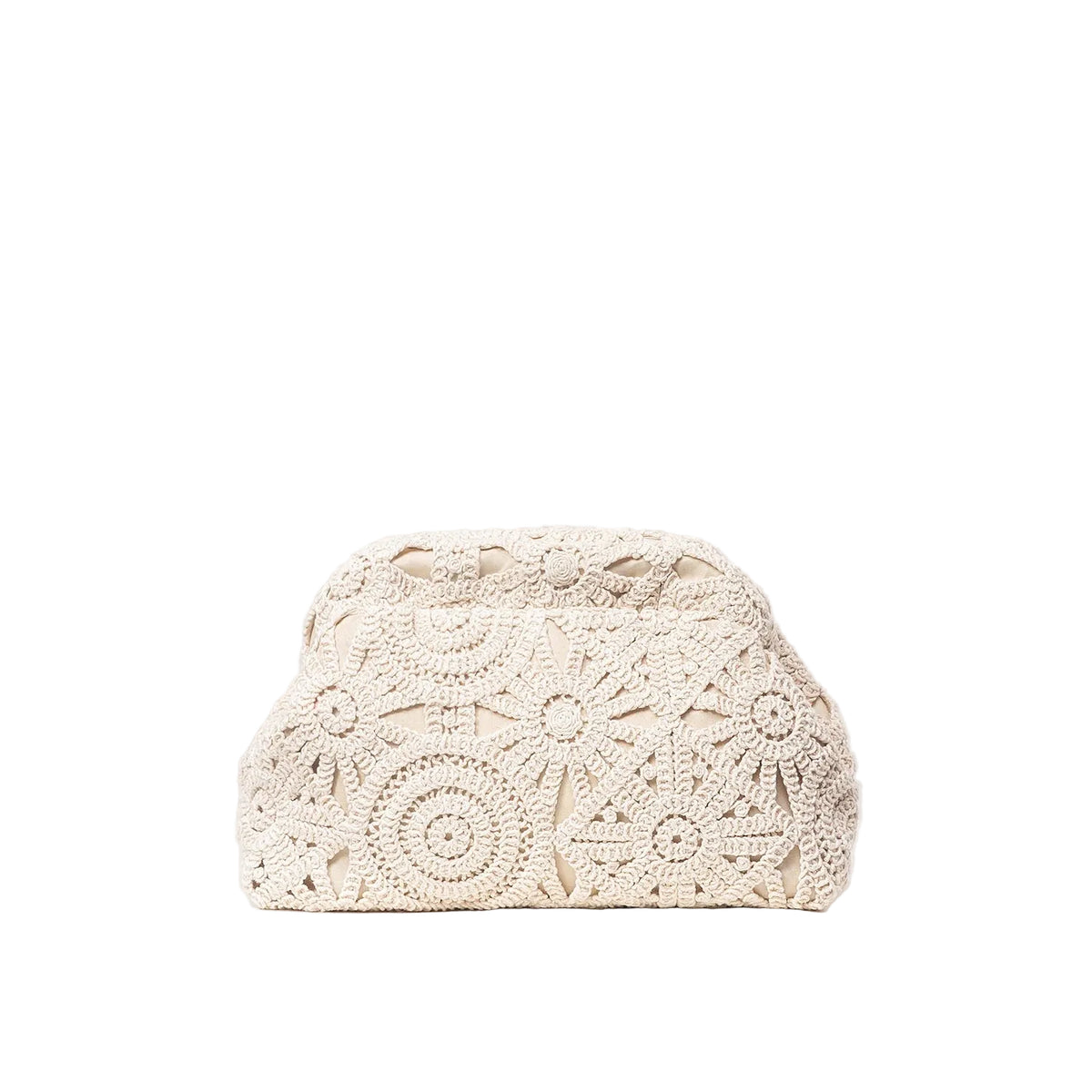 Bohemian Floral Knit Clutch