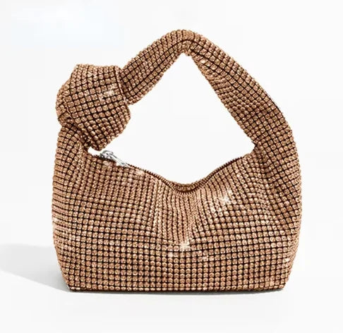 Crystal Knot Handle Clutch