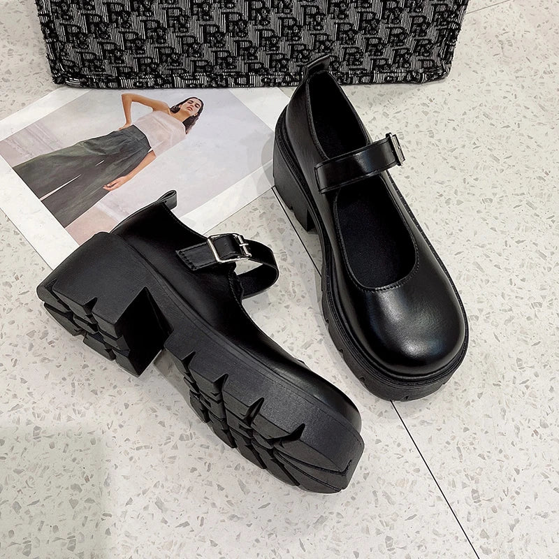 Vintage Platform Buckle Pumps